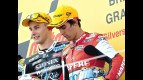 Simón and Cluzel on the podium at Silverstone