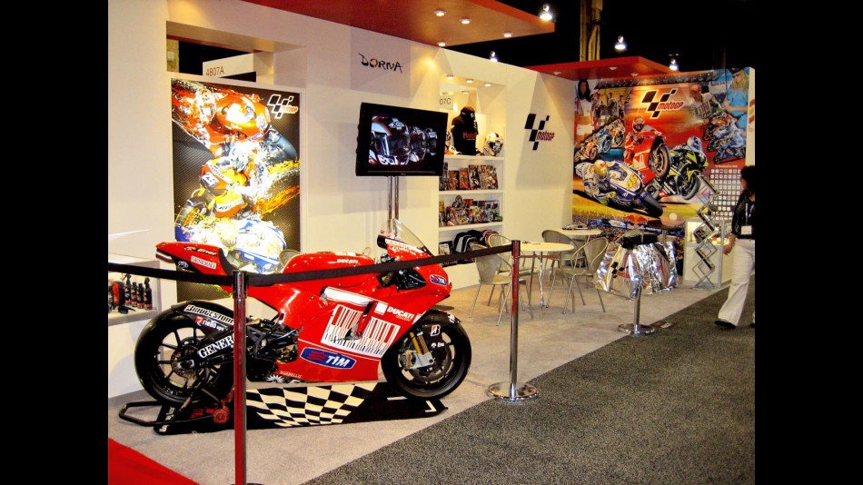 MotoGP stand at the Las Vegas Licensing Expo 2010