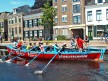 MotoGP riders at the Assen canals