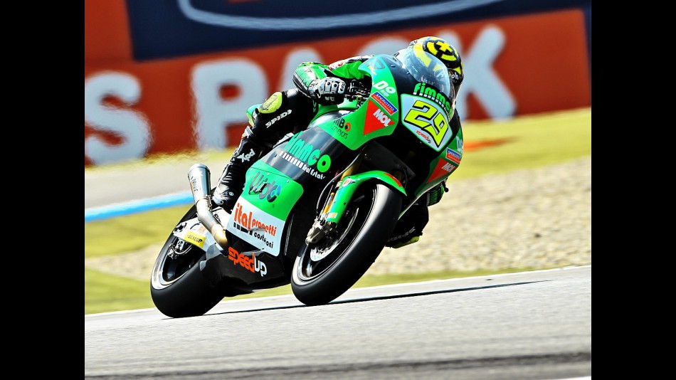Andrea Iannone in action in Assen