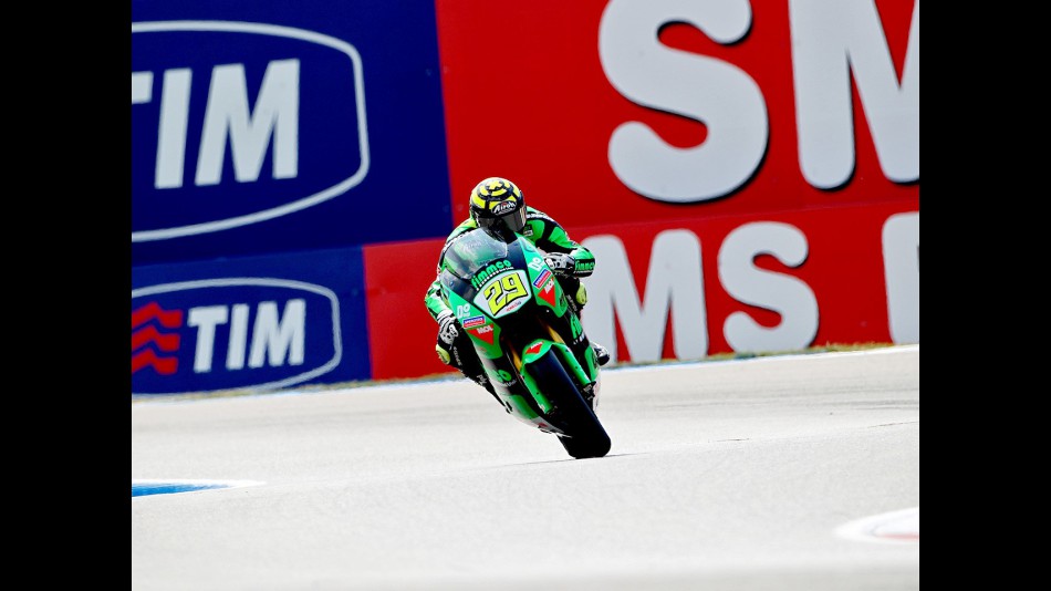Andrea Iannone in action in Mugello