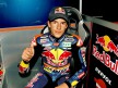 Marc Marquez in the Red Bull Ajo Motosport garage