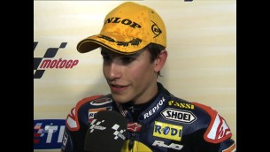 Marquez reviews third straight win at Assen