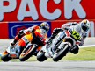 Randy de Puniet riding ahead of Dovizioso in Assen