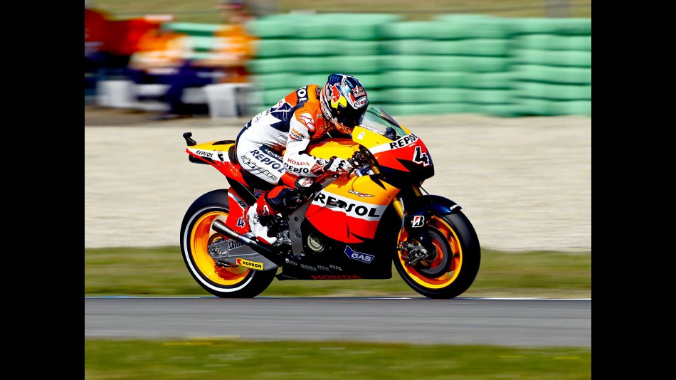 Andrea Dovizioso in action in Assen