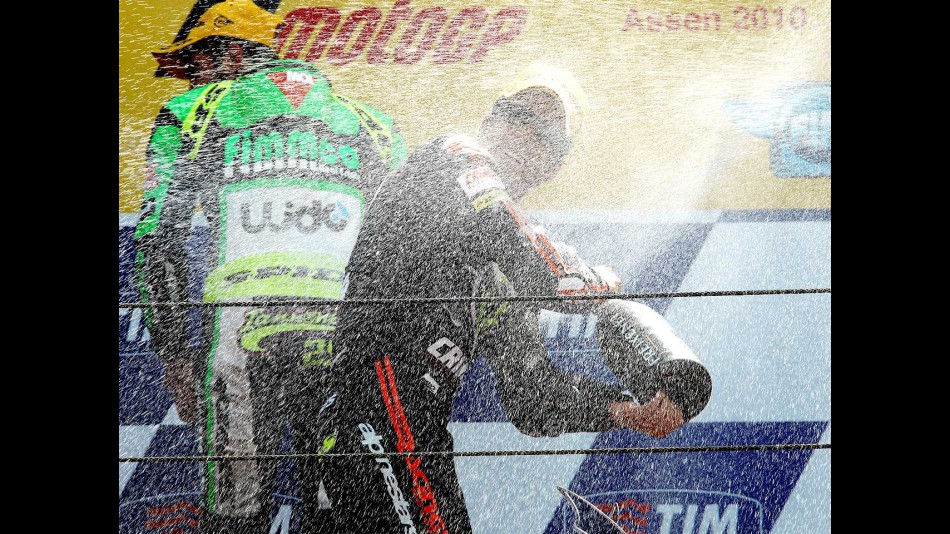 Toni ELias on the podium in Assen