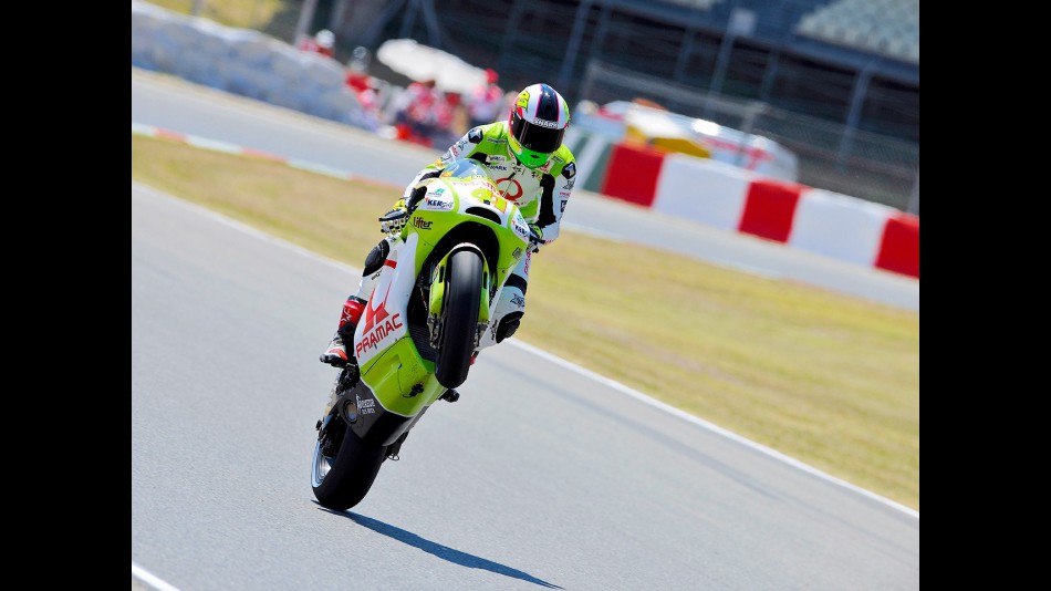 Pol Espargaró pulls off a wheelie