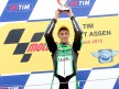 Andrea Iannone on the podium in Assen