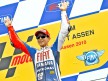 Jorge Lorenzo on the podium in Assen