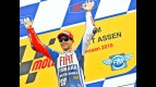 Jorge Lorenzo on the podium in Assen