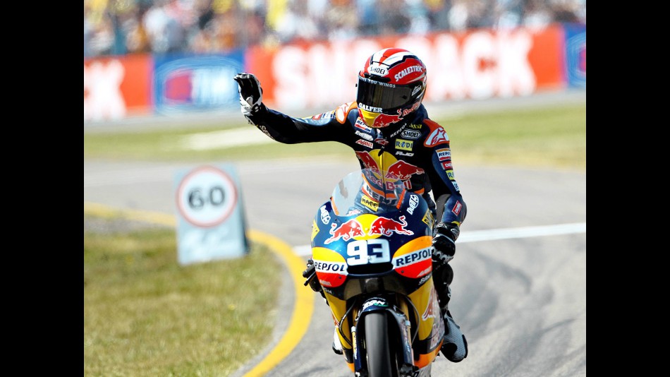 Marc Marquez after the 125cc race at Assen