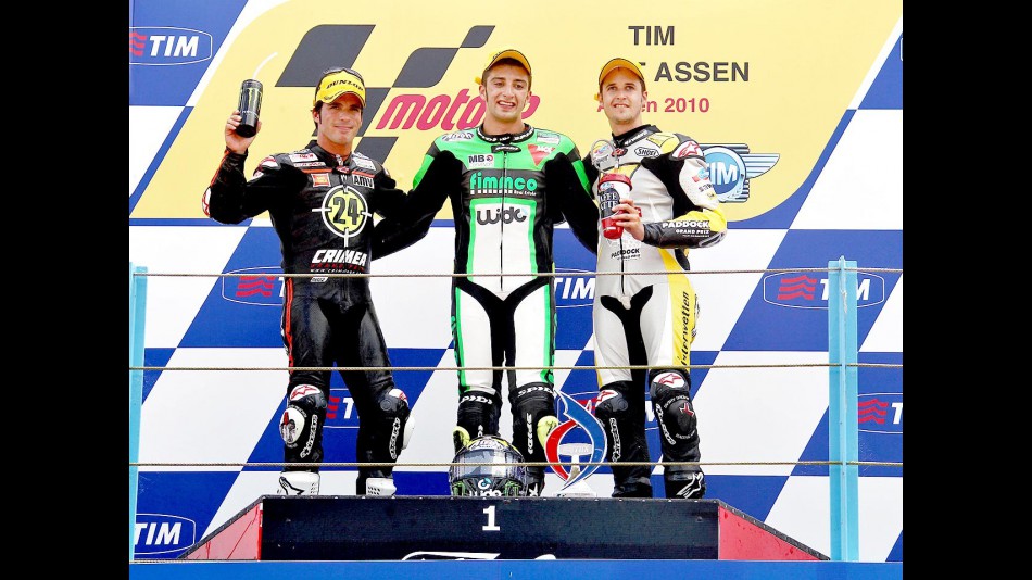 Elias, Iannone and Luthi on the podium in Assen