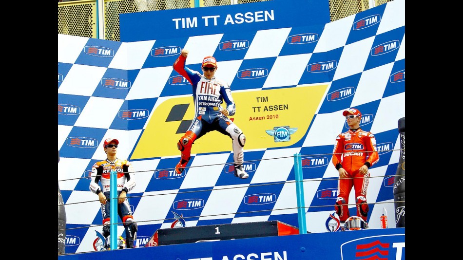 MotoGP podium in Assen