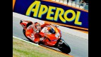 Nicky Hayden in action at the Catalunya Circuit