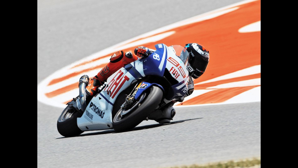 Jorge Lorenzo in action in Montmeló