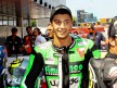 Andrea Iannone in the parc fermé at the Catalunya Circuit