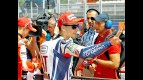 Jorge Lorenzo in the parc fermé after QP at the Catalunya Circuit