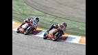 Marquez riding ahead of Krummenacher at the Catalunya Circuit