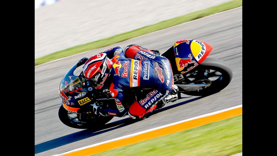 Marc Marquez in action in Valencia