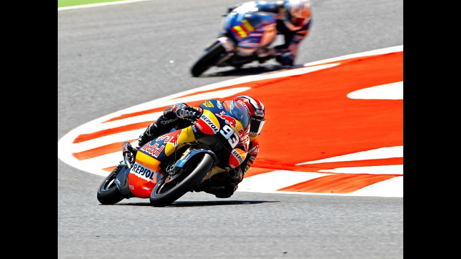 Marc Marquez in action at the Catalunya Circuit
