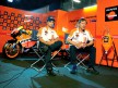 Dani Pedrosa and Mike Leitner in the Repsol Honda garage