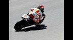 Marco Simoncelli in action at the Catalunya Circuit