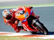 Casey Stoner in action at the Catalunya Circuit