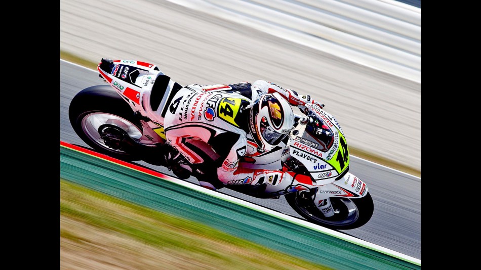 Randy de Puniet in action at the Catalunya Circuit