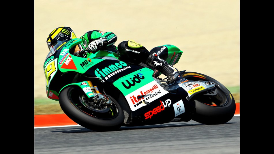 Andrea Iannone on track at the Catalunya Circuit