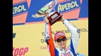 Jorge Lorenzo on the podium at the Catalunya Circuit