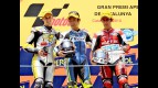 Luthi, Takahashi and Simon on the podium at the Catalunya Circuit