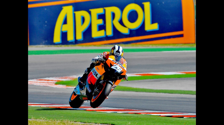 Dani Pedrosa in action at Misano