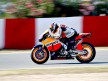 Dani Pedrosa in action at the Catalunya Circuit