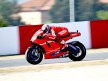 Casey Stoner in action at the Catalunya Circuit