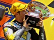 Thomas Luthi on the podium at the Catalunya Circuit