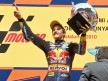 Marc Marquez on the podium at the Catalunya Circuit