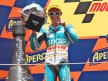 Bradley Smith on the podium at the Catalunya Circuit
