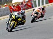 Ben Spies riding ahead of Meladnri at the Catalunya Circuit