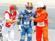 Alex Debon after Moto2 crash at the Catalunya Circuit
