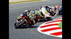 Elias riding ahead of Corsi at the Catalunya Circuit