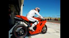 Nicky Hayden leaving the box at the  Aragon Motorland Test
