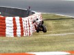 Simoncelli´s bike after crash at the Catalunya circuit