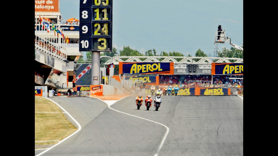 MotoGP action at the Catalunya Circuit
