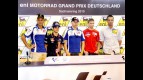 Rossi, Pedrosa, Lorenzo, Stoner and De Angelis at the eni Motorrad GP Deutschland press conference