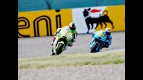 Aleix Espargaró riding ahead of Bautista in Sachsenring