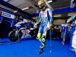 Valentino Rossi in the FIat Yamaha garage