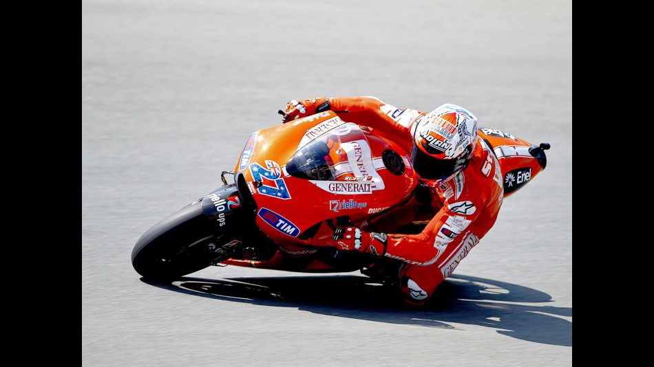 Casey Stoner on track in Sachsenring