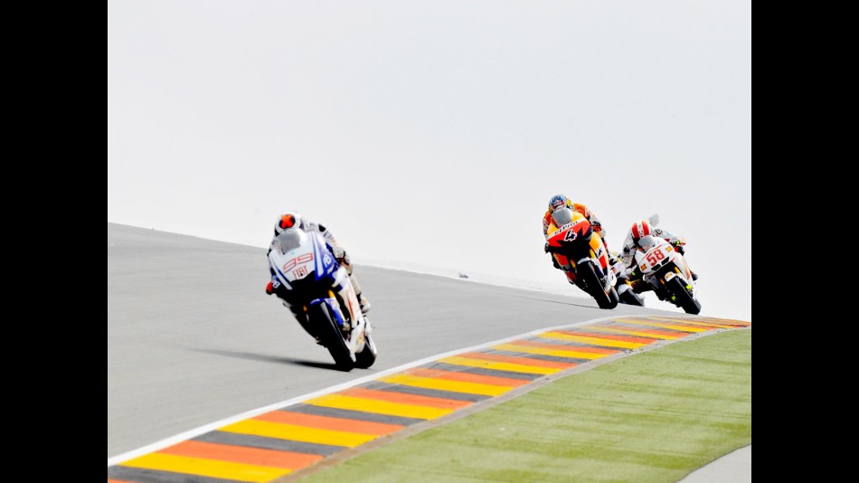 MotoGP group in action in Sachsenring
