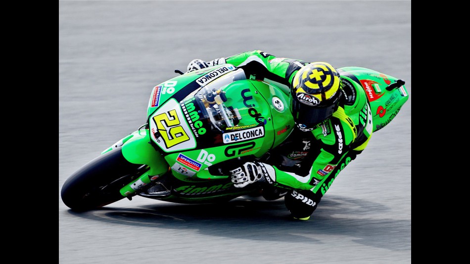Andrea Iannone in action in Sachsenring