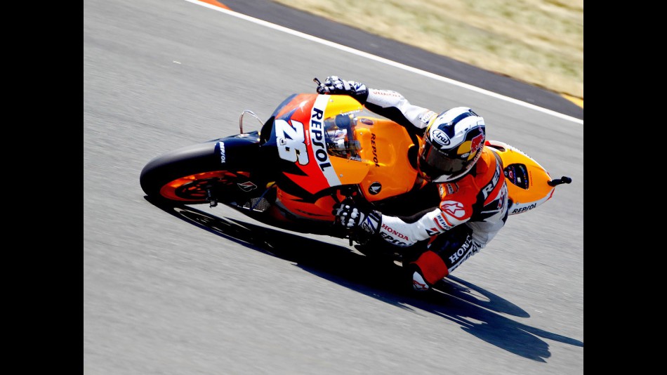 Dani Pedorsa on track in Sachsenring